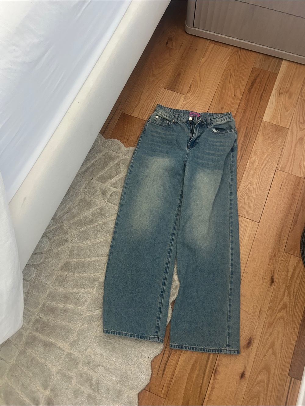 Edikted Wide Leg Women’s Jeans in Blue